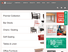 Tablet Screenshot of jb-commercial-furniture.co.uk